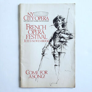 Vintage New York City Opera Program Lincoln Center French Festival Retro 1986